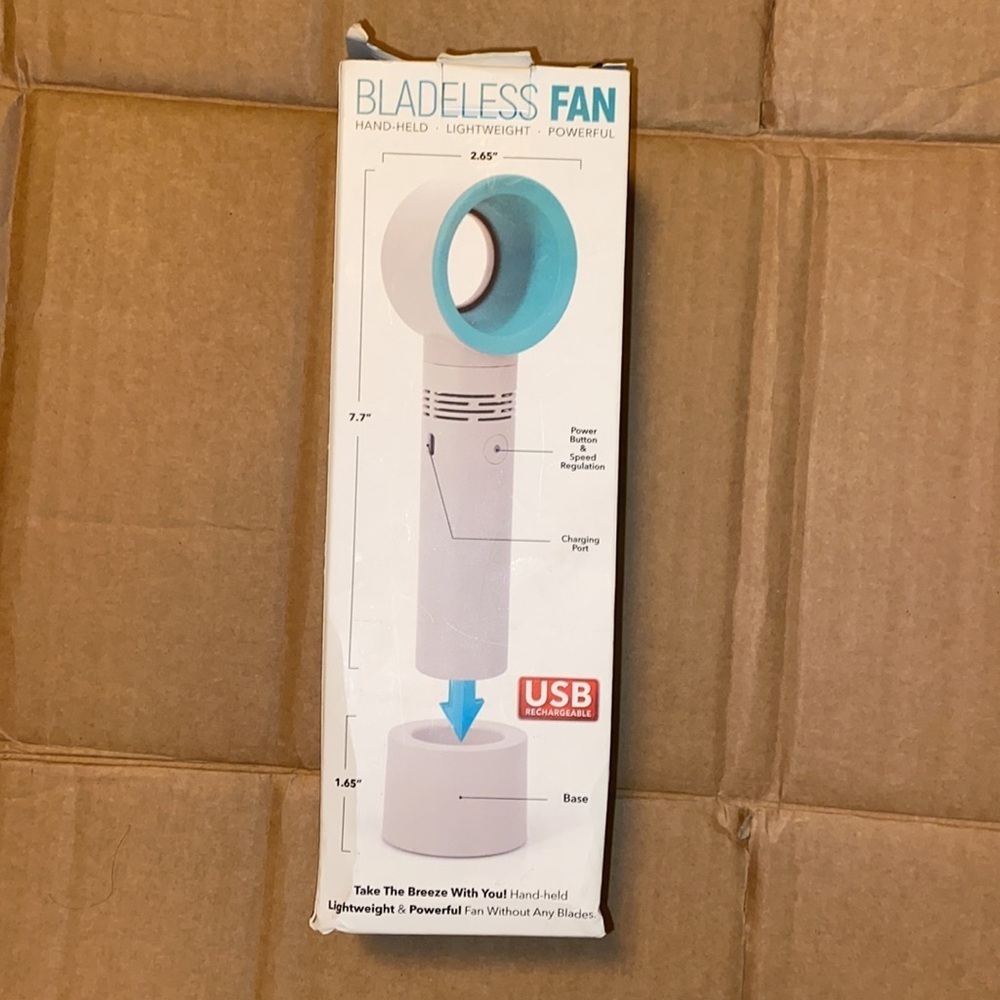Eternal Bladeless Fan hand held, lightweight, and powerful. E103 - Picture 3 of 4